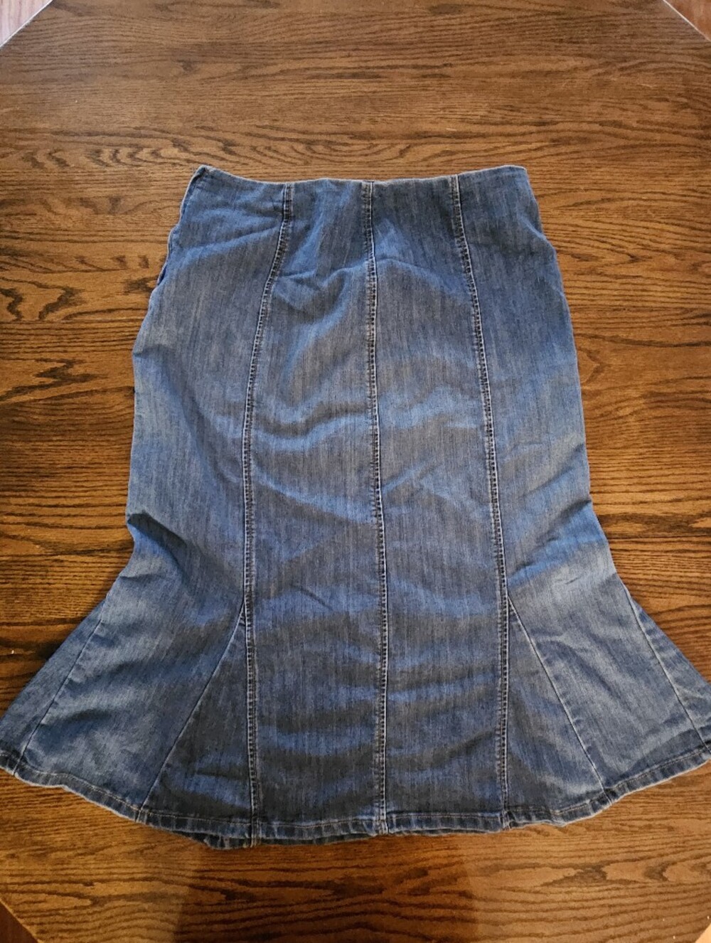 Christopher & Banks Blue Denim A-Line Skirt - Picture 3 of 6